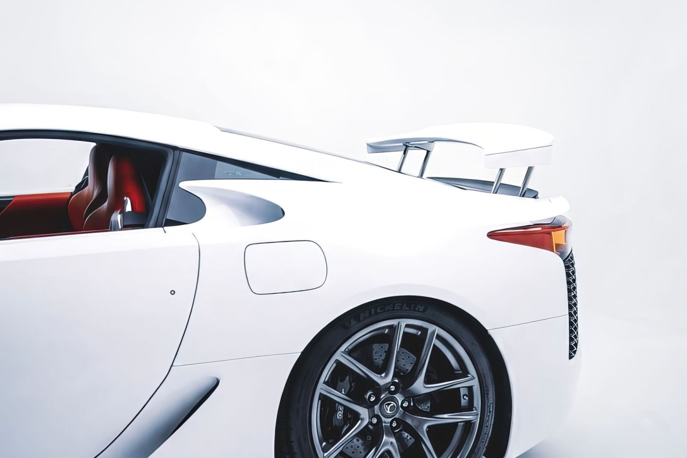 Close crop of a performance car's bodywork